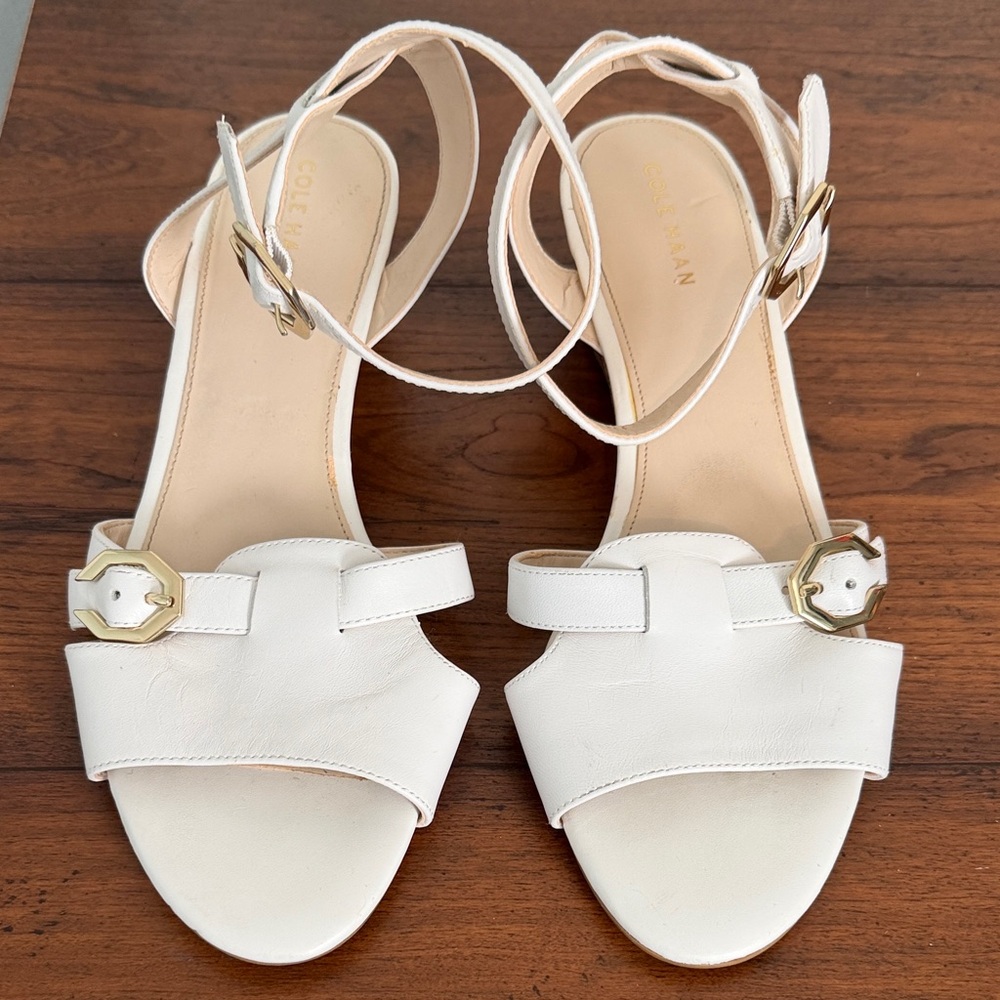 Cole Haan White Sandals